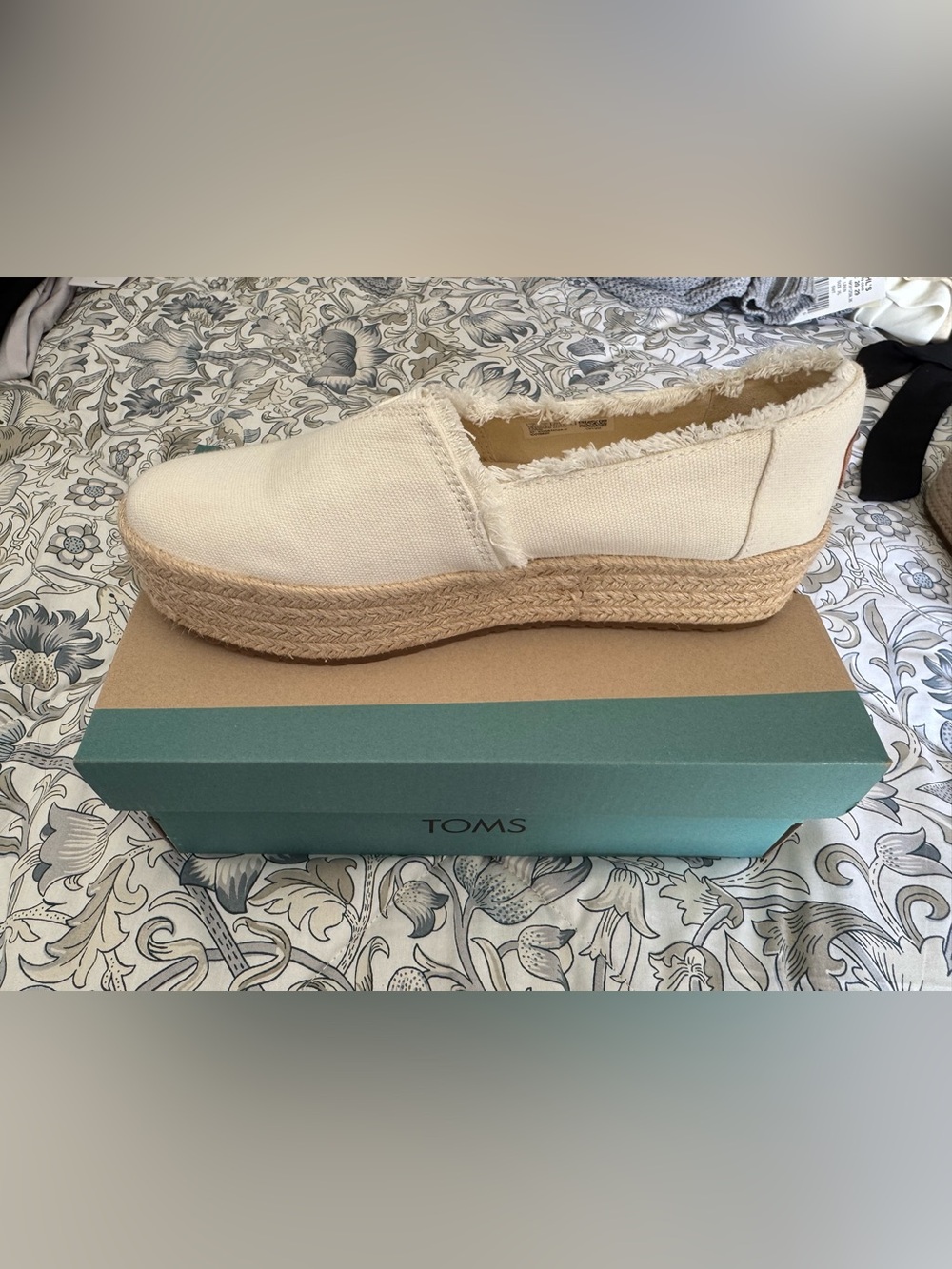 TOMS Canvas Espadrille Platform Slip-On